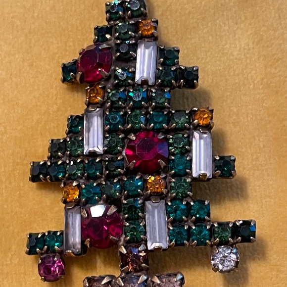 Rare Weiss Christmas Tree Brooch - Picture 3 of 4